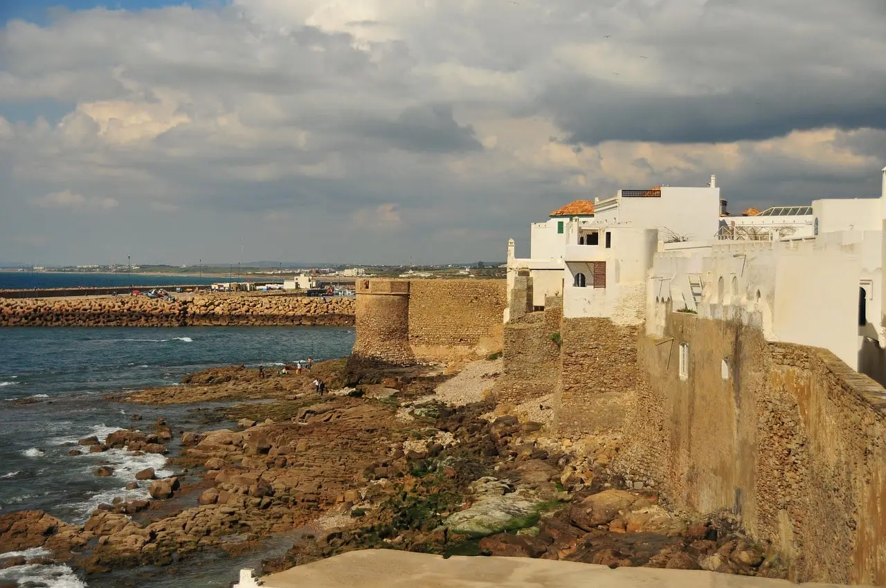 Asilah on the map of northern Morocco